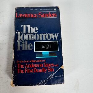 The Tomorrow File Lawrence Sanders 1976 First Printing Sci-Fi Berkley Medallion